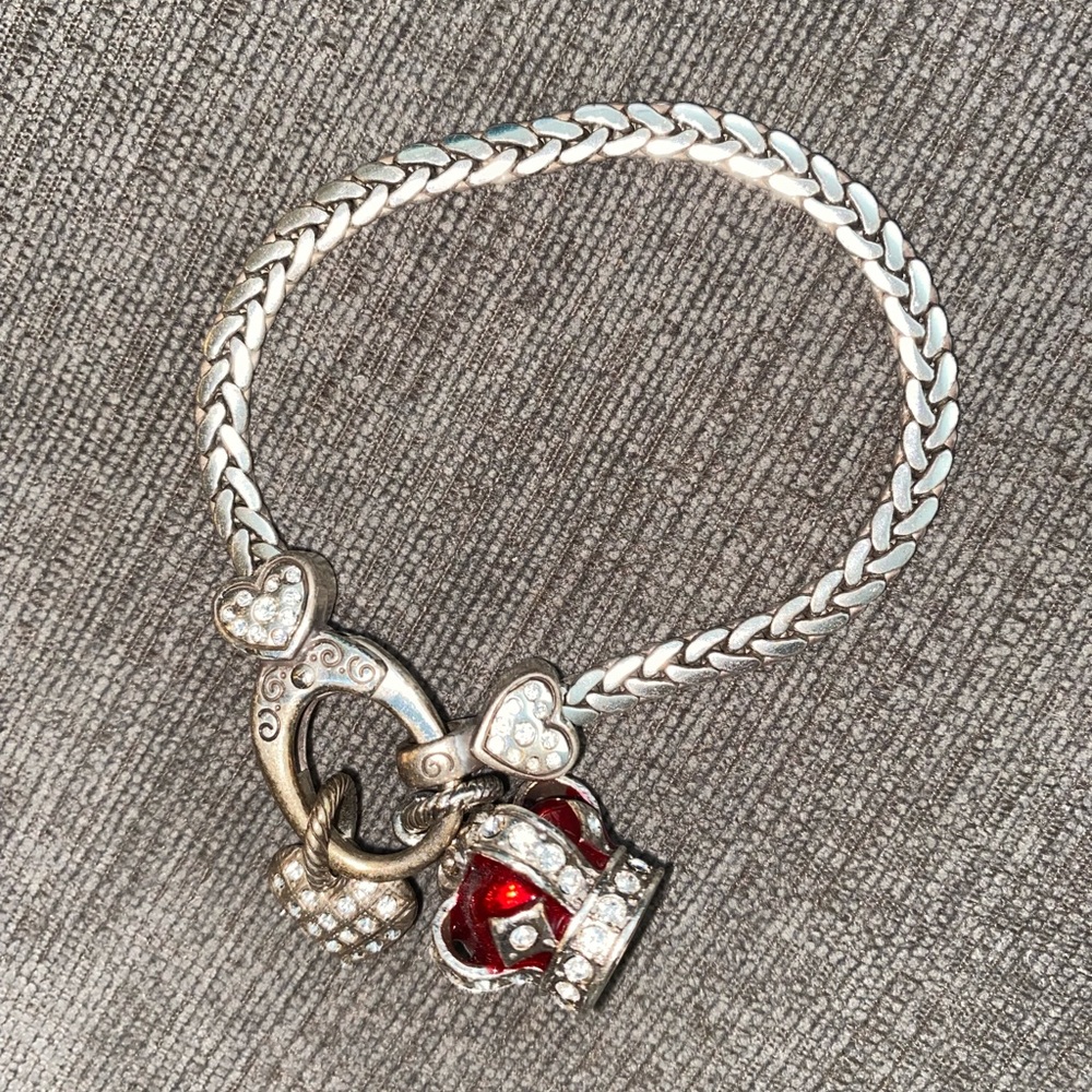 Brighton bracelet with crown and heart charms